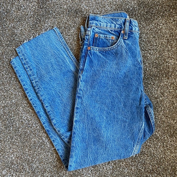 Zara Demin Jeans w/ Raw Hem - Picture 3 of 6